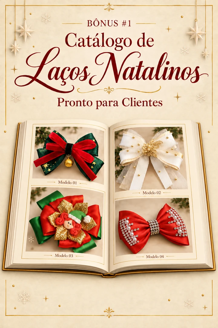 Catálogo de Laços Natalinos Pronto para Clientes