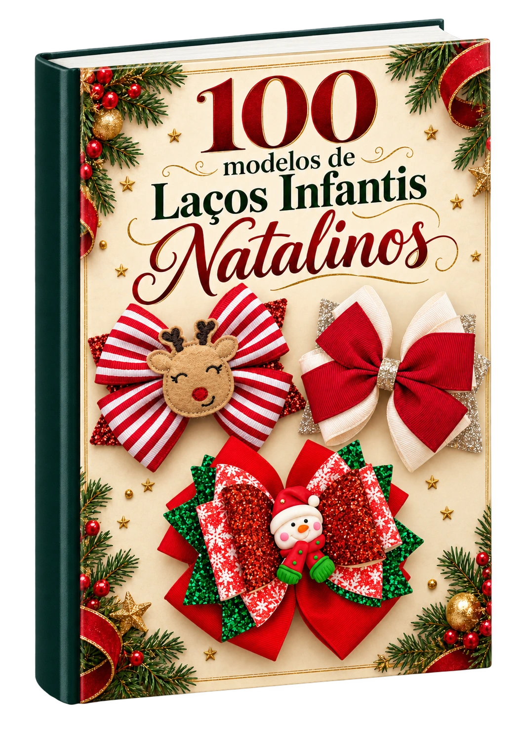 100 Modelos de Laços Infantis Natalinos
